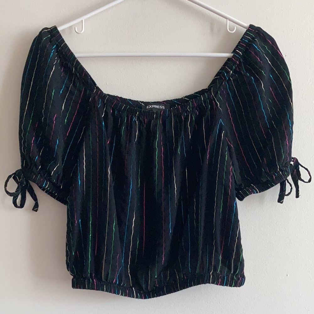 3/$35 EXPRESS rainbow crop-top